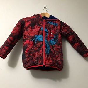 Kids size 5 Spider-Man zip up jacket